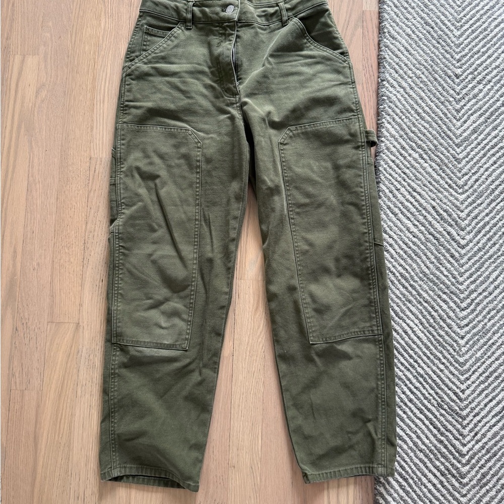 Aritzia Women's Green Cargo Jeans Wilfred